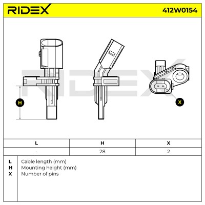 ABS Sensor RIDEX 412W0154 412W0154 - photo 7