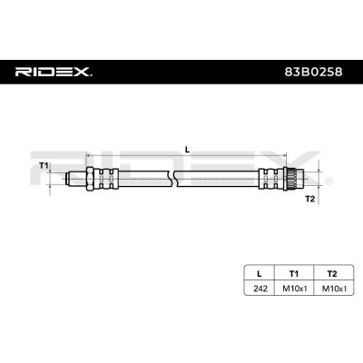 Brake Hose RIDEX 83B0258 83B0258 - photo 3
