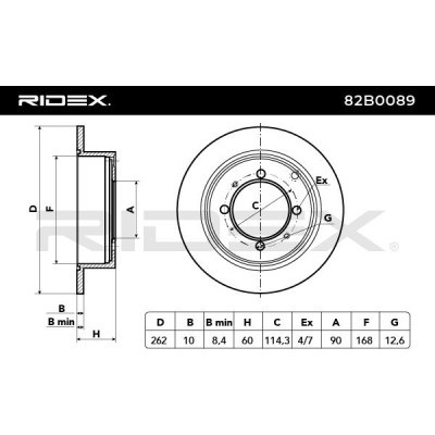 Brake Disc RIDEX 82B0089 82B0089 - photo 6