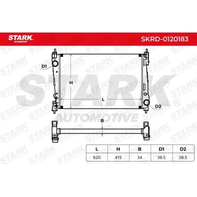 Radiator, Engine Cooling Stark SKRD-0120183 SKRD-0120183 - photo 4