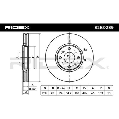 Brake Disc RIDEX 82B0289 82B0289 - photo 6