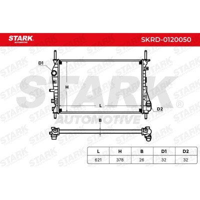 Radiator, Engine Cooling Stark SKRD-0120050 SKRD-0120050 - photo 3