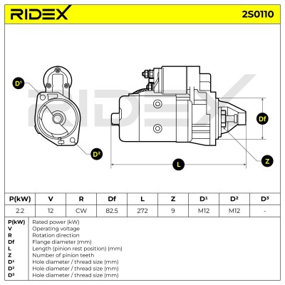 Starter RIDEX 2S0110 2S0110 - photo 6