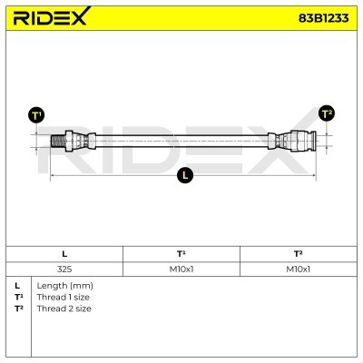 Brake Hose RIDEX 83B1233 83B1233 - photo 5