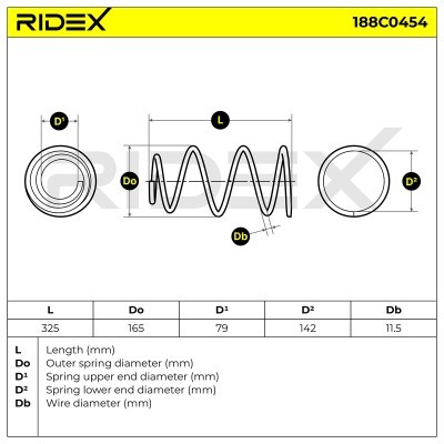Suspension Spring RIDEX 188C0454 188C0454 - photo 4