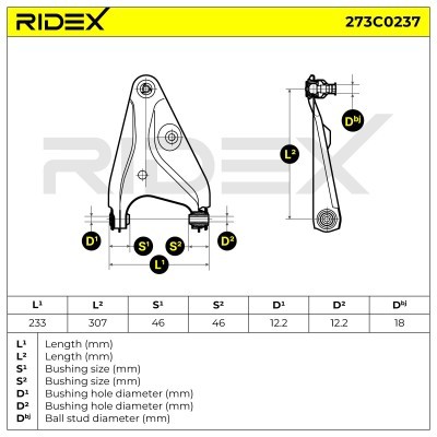Control Arm RIDEX 273C0237 273C0237 - photo 5