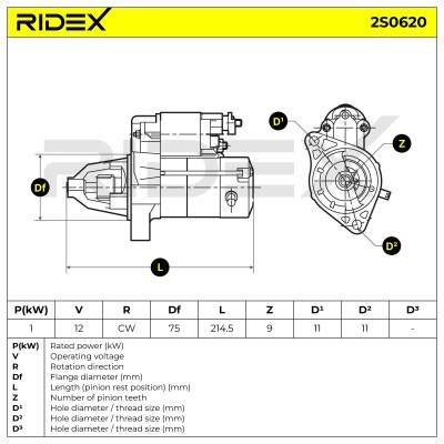 Starter RIDEX 2S0620 2S0620 - photo 6