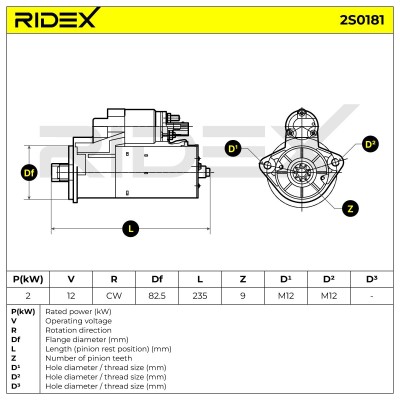 Starter RIDEX 2S0181 2S0181 - photo 7