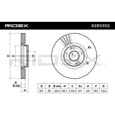 Brake Disc RIDEX 82B0302 82B0302 - photo 6