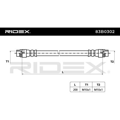 Brake Hose RIDEX 83B0302 83B0302 - photo 3