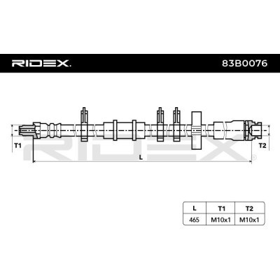 Brake Hose RIDEX 83B0076 83B0076 - photo 6