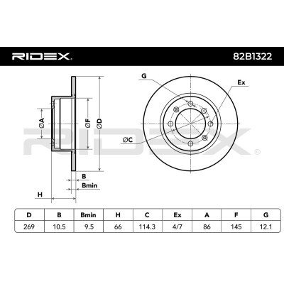 Brake Disc RIDEX 82B1322 82B1322 - photo 7