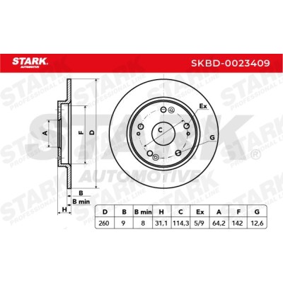 Brake Disc Stark SKBD-0023409 SKBD-0023409 - photo 5