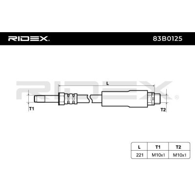 Brake Hose RIDEX 83B0125 83B0125 - photo 3