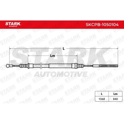 Cable Pull, Parking Brake Stark SKCPB-1050104 SKCPB-1050104 - photo 3
