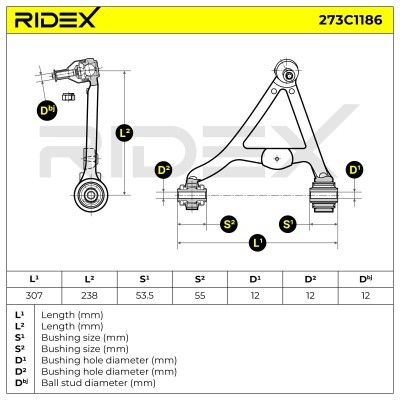 Control Arm RIDEX 273C1186 273C1186 - photo 6