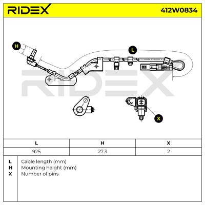 ABS Sensor RIDEX 412W0834 412W0834 - photo 5