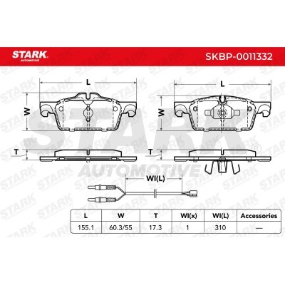 Brake Pads Set Stark SKBP-0011332 SKBP-0011332 - photo 3