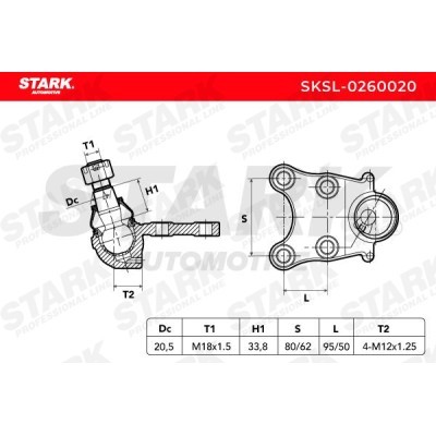 Ball Joint Stark SKSL-0260020 SKSL-0260020 - photo 4