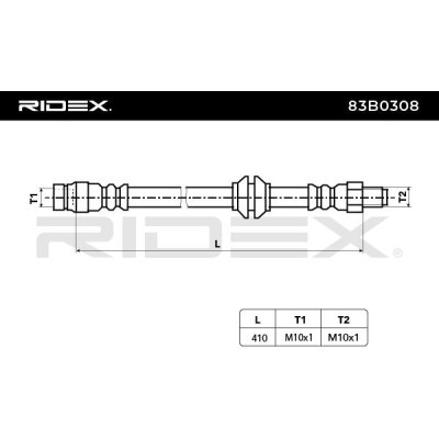 Brake Hose RIDEX 83B0308 83B0308 - photo 3