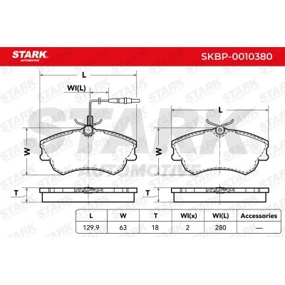 Brake Pads Set Stark SKBP-0010380 SKBP-0010380 - photo 3