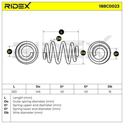 Suspension Spring RIDEX 188C0023 188C0023 - photo 5