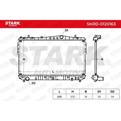 Radiator, Engine Cooling Stark SKRD-0120163 SKRD-0120163 - photo 4