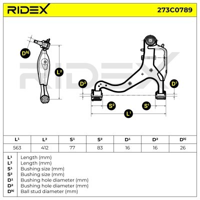 Control Arm RIDEX 273C0789 273C0789 - photo 8