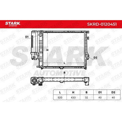 Radiator, Engine Cooling Stark SKRD-0120451 SKRD-0120451 - photo 5