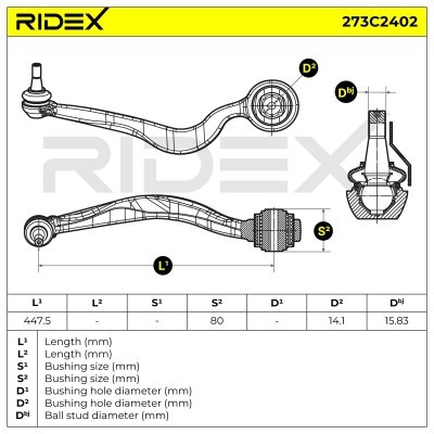 Control Arm RIDEX 273C2402 273C2402 - photo 8