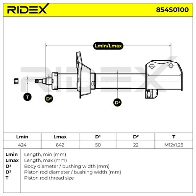 Shock Absorber RIDEX 854S0100 854S0100 - photo 8