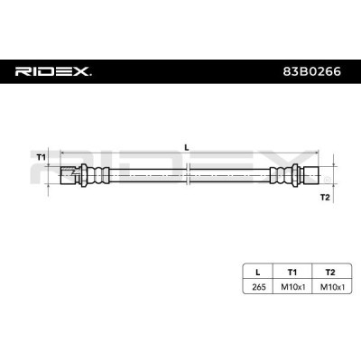 Brake Hose RIDEX 83B0266 83B0266 - photo 3