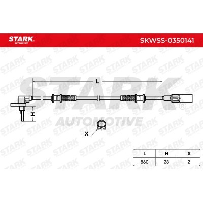 ABS Sensor Stark SKWSS-0350141 SKWSS-0350141 - photo 5