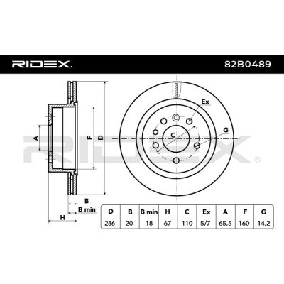 Brake Disc RIDEX 82B0489 82B0489 - photo 3