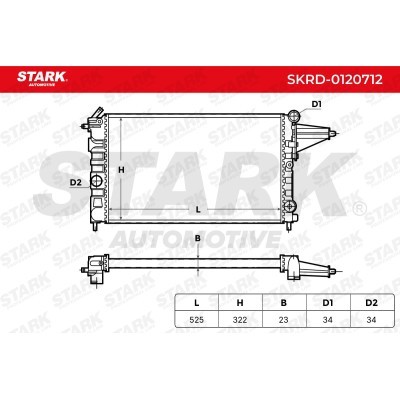 Radiator, Engine Cooling Stark SKRD-0120712 SKRD-0120712 - photo 5