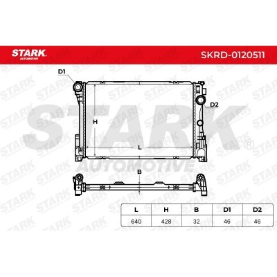 Radiator, Engine Cooling Stark SKRD-0120511 SKRD-0120511 - photo 6