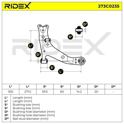 Control Arm RIDEX 273C0235 273C0235 - photo 5