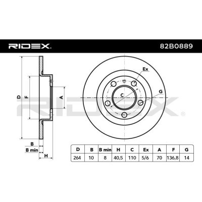 Brake Disc RIDEX 82B0889 82B0889 - photo 3