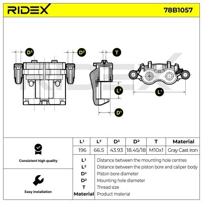Brake Caliper RIDEX 78B1057 78B1057 - photo 5