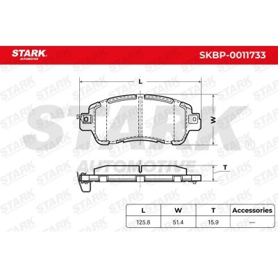 Brake Pads Set Stark SKBP-0011733 SKBP-0011733 - photo 5