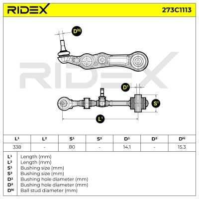 Control Arm RIDEX 273C1113 273C1113 - photo 6