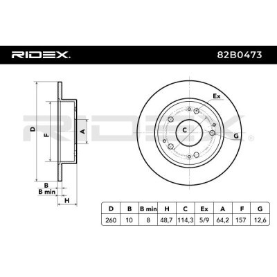 Brake Disc RIDEX 82B0473 82B0473 - photo 3