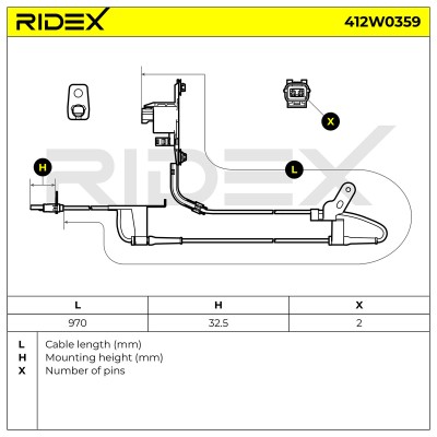 ABS Sensor RIDEX 412W0359 412W0359 - photo 6