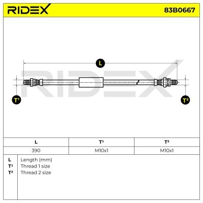 Brake Hose RIDEX 83B0667 83B0667 - photo 5