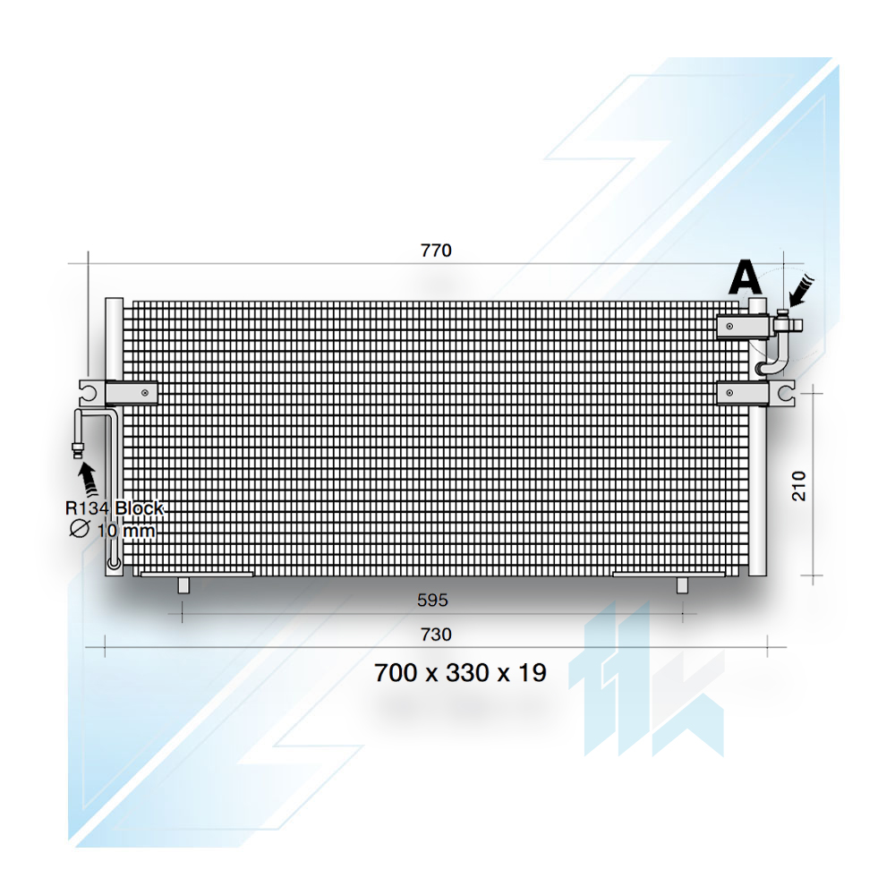 Condenser for Nissan Primera  1996 - 2002 210NNPP110 - photo 1