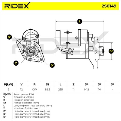 Starter RIDEX 2S0149 2S0149 - photo 6