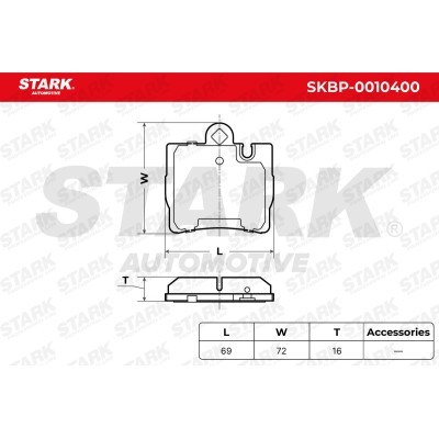 Brake Pads Set Stark SKBP-0010400 SKBP-0010400 - photo 3