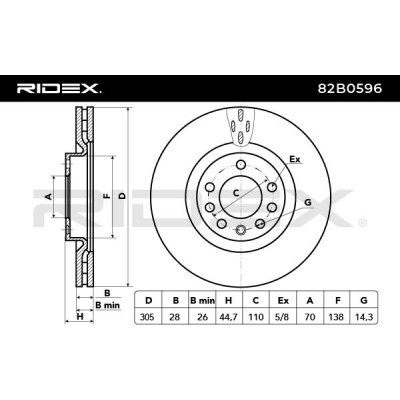 Brake Disc RIDEX 82B0596 82B0596 - photo 6