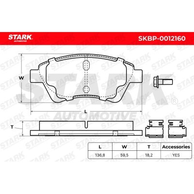 Brake Pads Set Stark SKBP-0012160 SKBP-0012160 - photo 5