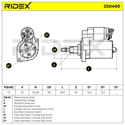 Starter RIDEX 2S0400 2S0400 - photo 7